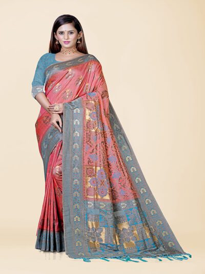 Kajree Tussar Silk Saree With Embellished Design