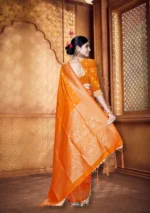 Orange Uppada Silk Saree